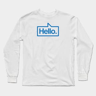 Hello - Talking Shirt (Blue) Long Sleeve T-Shirt